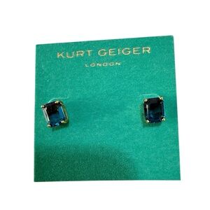 Kurt Geiger London blue sapphire stud earrings